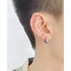 Mens Cross Hoop Earrings