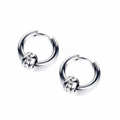 Stainless Steel Hoop Earrings For Men