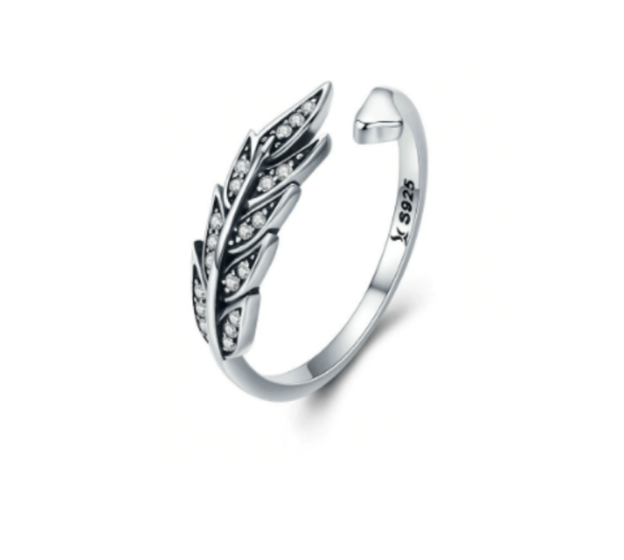 Silver Feather Ring