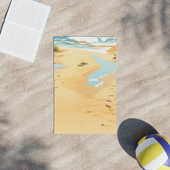 Footprints To Ocean Beach Towel