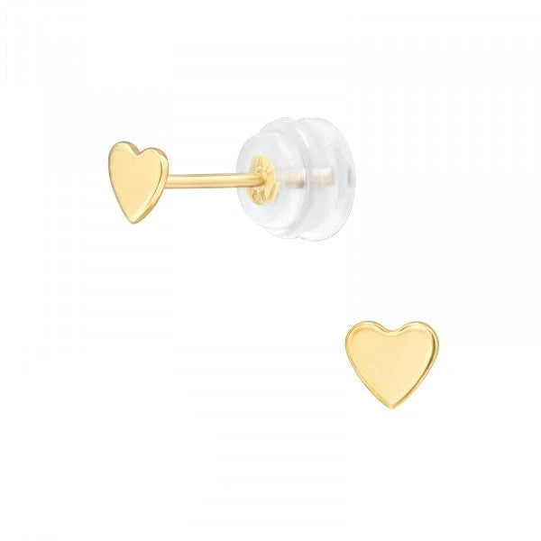 14k Gold Heart Earrings