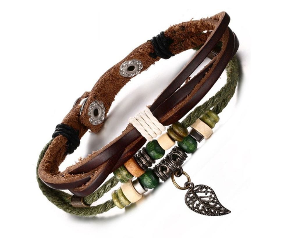 Genuine Leather Brown Bracelet for Men and Women