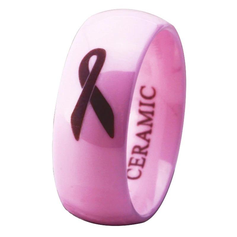 Pink Ceramic Ribbon Ring