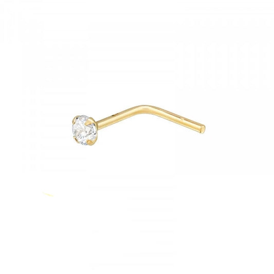 Gold Nose Stud - 2mm