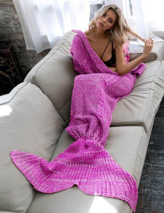 Mermaid Tail Blanket Pink