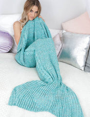 Mermaid Tail Blanket Green