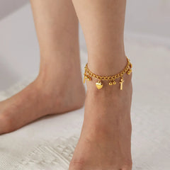 Cross Heart Anklet