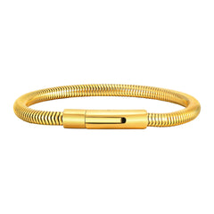 Steel Gold Snake Chain Bracelet