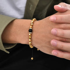 Hematite Black Gold stone Bracelet