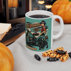 Harley Motorcycle Retro Art Mug