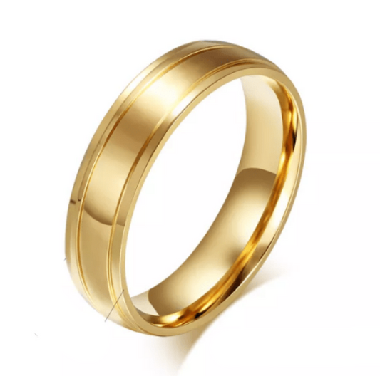 Gold And Crystal couple Wedding Ring