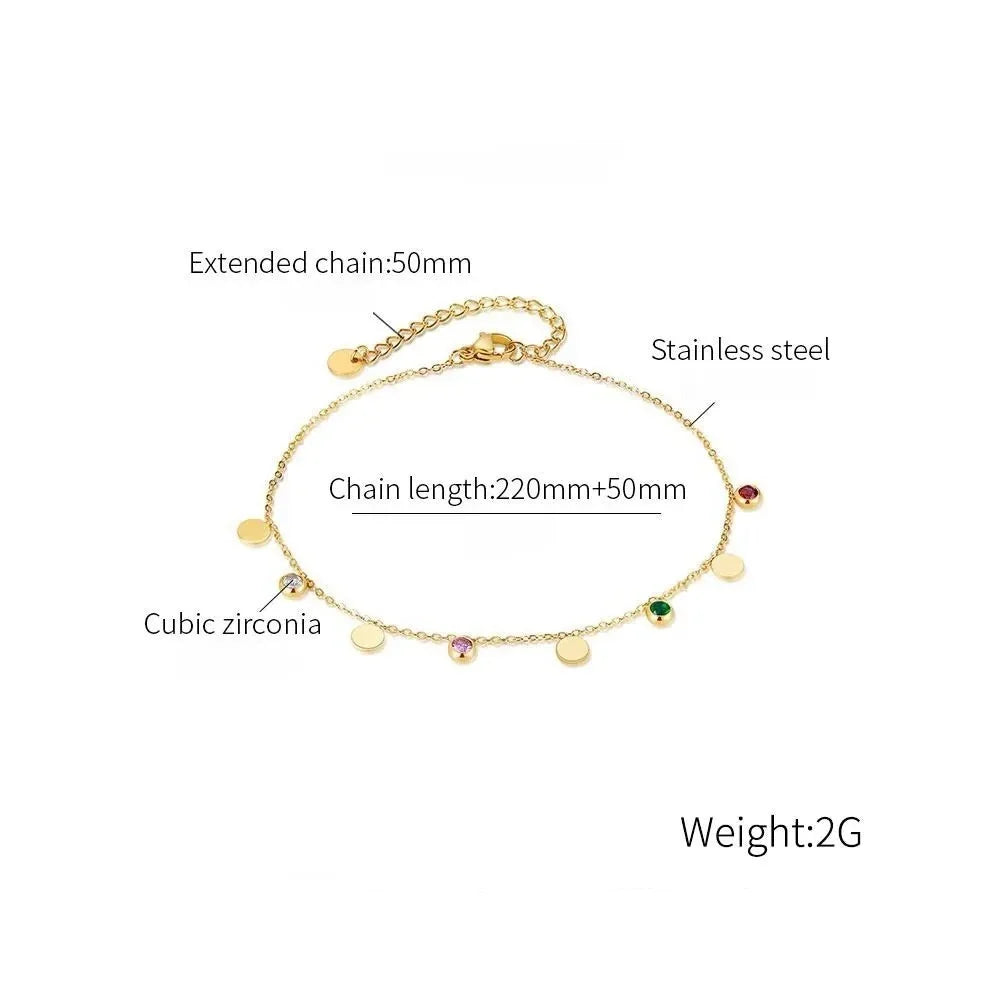 Steel Stones  Anklet