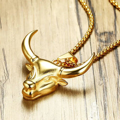 Gold Bull  Necklace