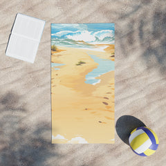 Footprints To Ocean Beach Towel