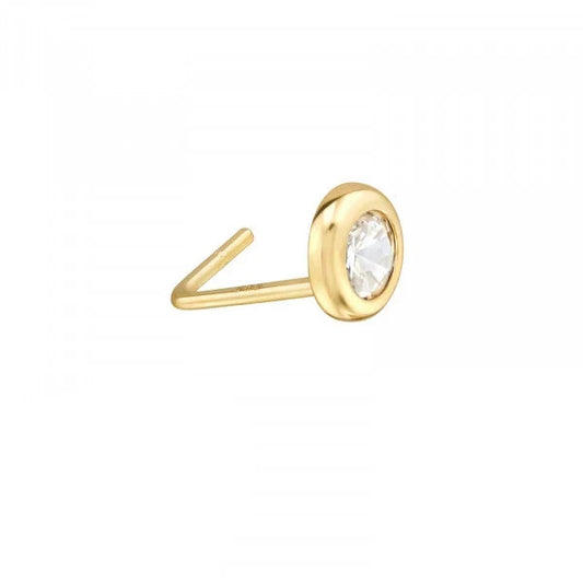 14K Gold Nose Stud 3mm