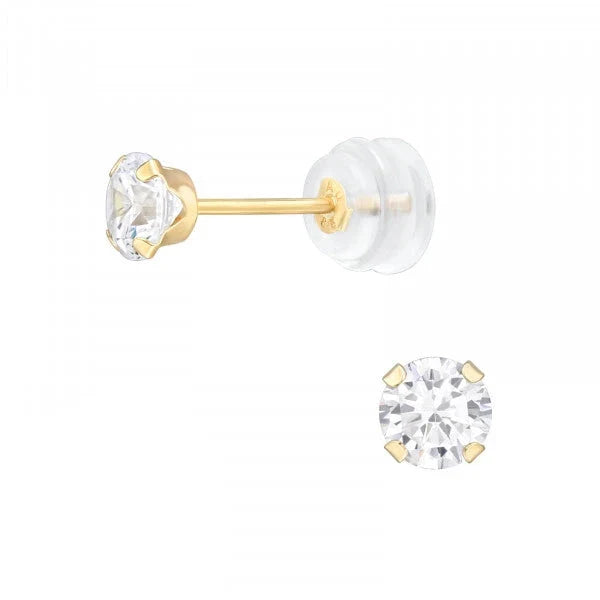 14k Gold Star Earrings for Women