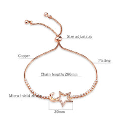 Star & Moon Copper Bracelet