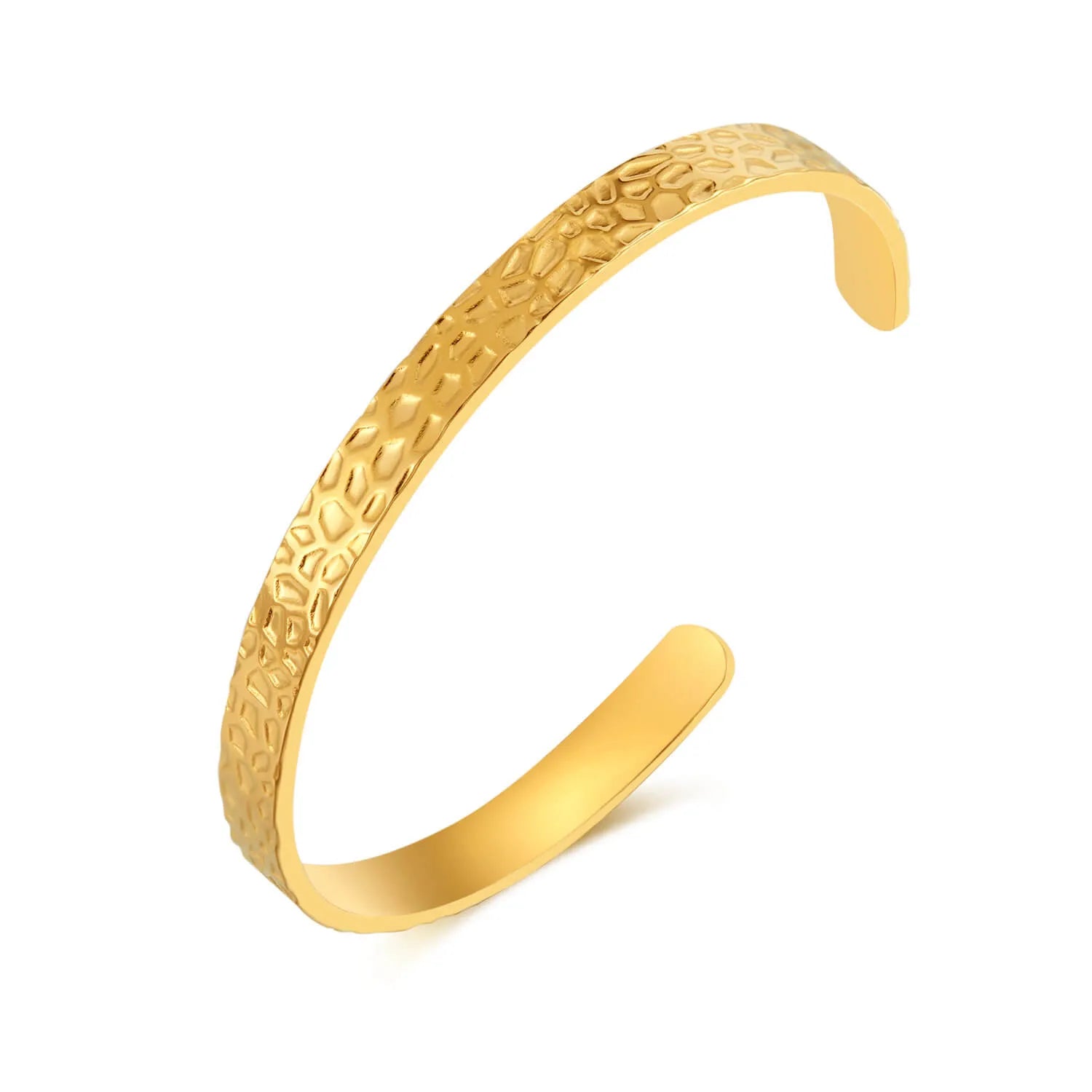 Hammered Open Bangle