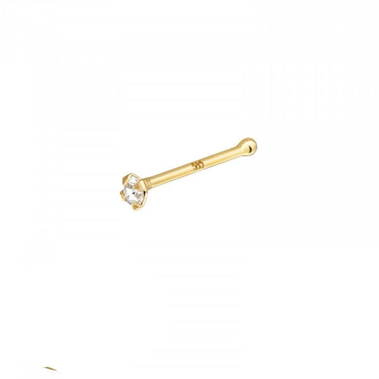 4 Prong Gold Nose Stud 1.5mm