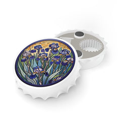 Irises Painting   Bottle Opener