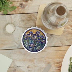 Irises Painting   Bottle Opener