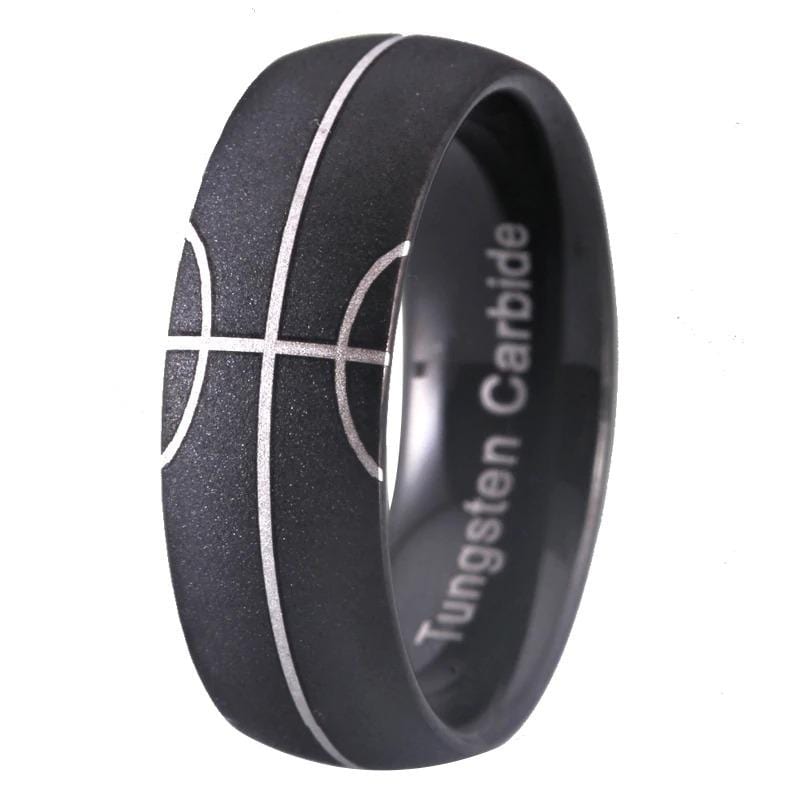 Tungsten Two Tone Basketball Ring