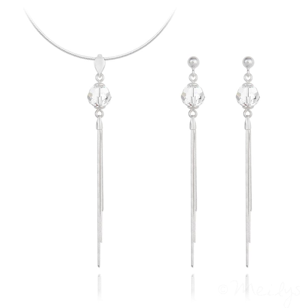 White Silver Fine Jewellery Set