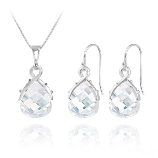 Pear Silver Fine Jewellery Set