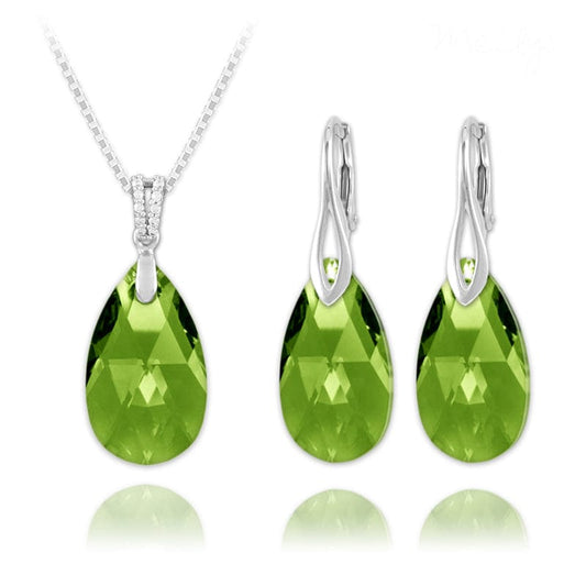 Peridot Silver Jewellery Set