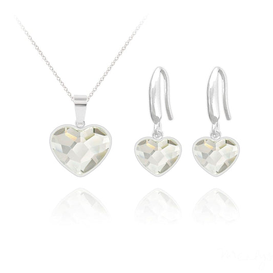 Heart Earrings & Necklace Fine Jewellery Set