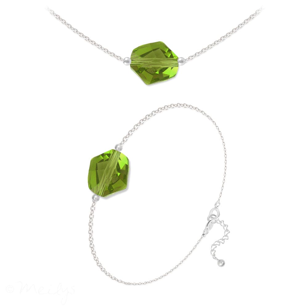 Olivine Choker & Bracelet Fine Jewellery Set