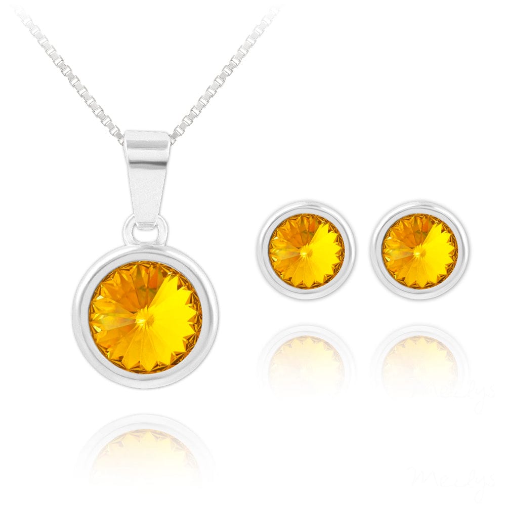 Silver Sunflower Fine Jewellery Set