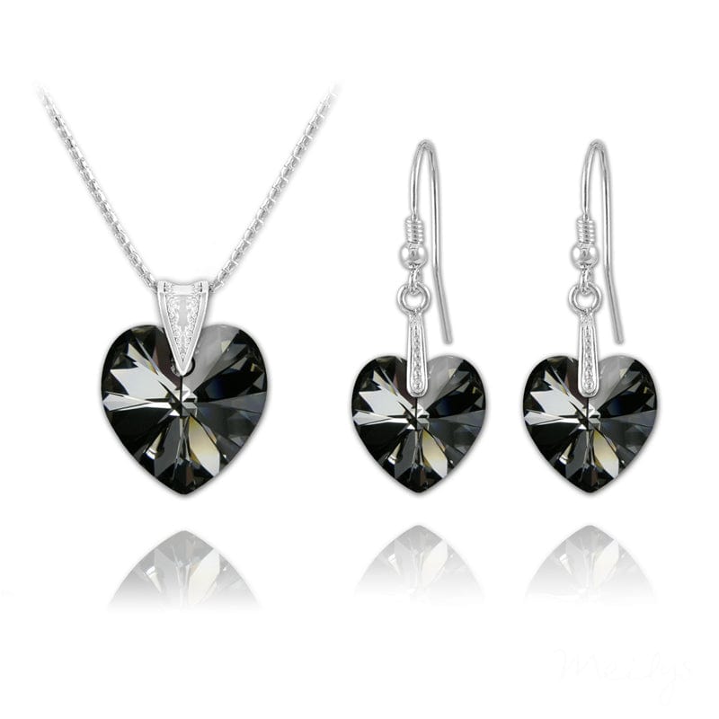 Silver Night Heart Fine Jewellery Set