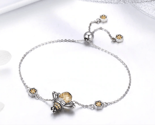 Silver Honey Bee Bracelet