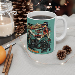 Harley Motorcycle Retro Art Mug