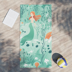 Mermaid Undersea Beach Towel