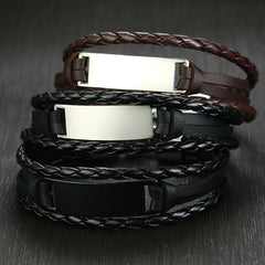 Personalised Leather ID Bracelets