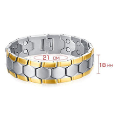 Steel Double Line Magnetic Bracelets for Men