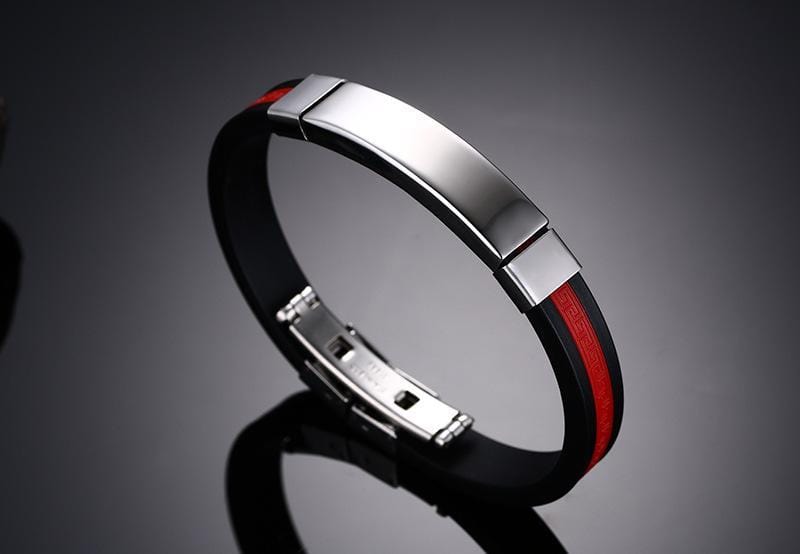 Stainless Steel Rubber Band Bracelet