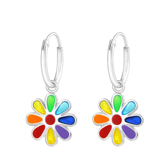 Rainbow  Hoop Earrings for Girls