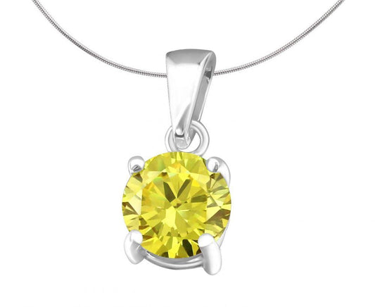 Silver Birthstones Pendant Necklace