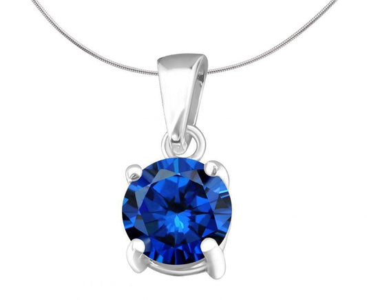 Silver Birthstones Pendant Necklace