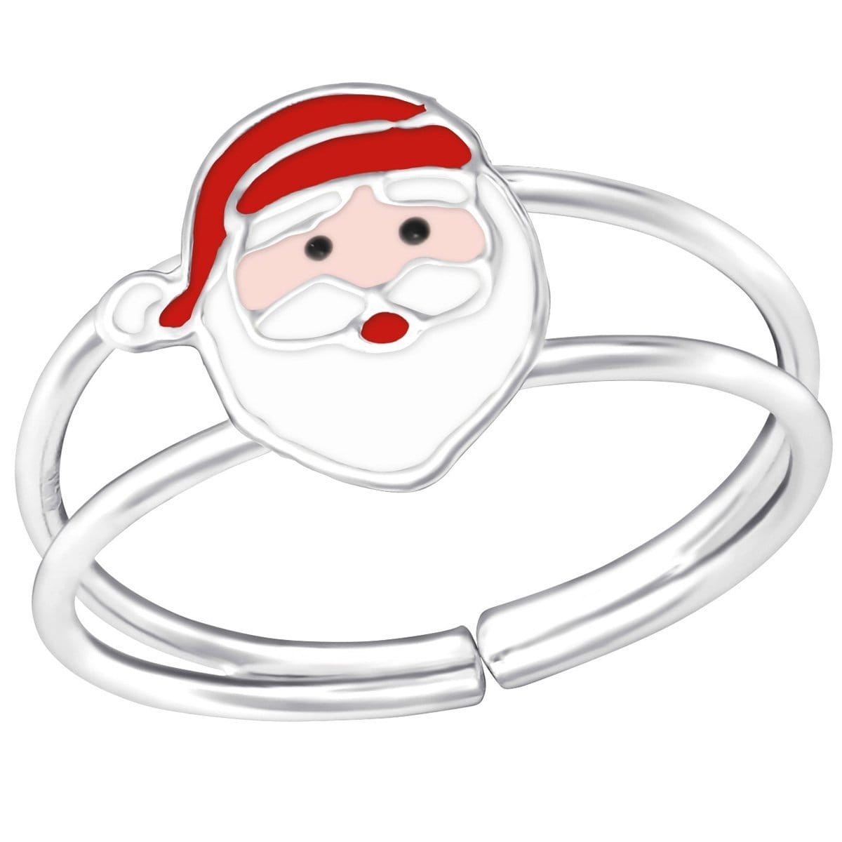 Kid's Sterling Silver Adjustable Santa Ring