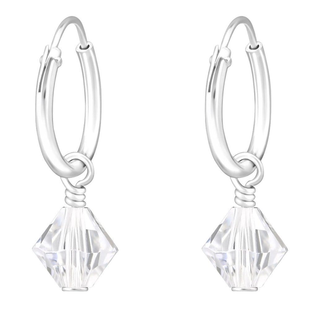 Sterling Silver Xilion Bead Hoop Earring