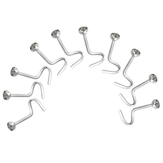 10 X Round Nose Stud Body jewellery 2.6mm