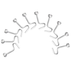 10 X Round Nose Stud Body jewellery 2.6mm