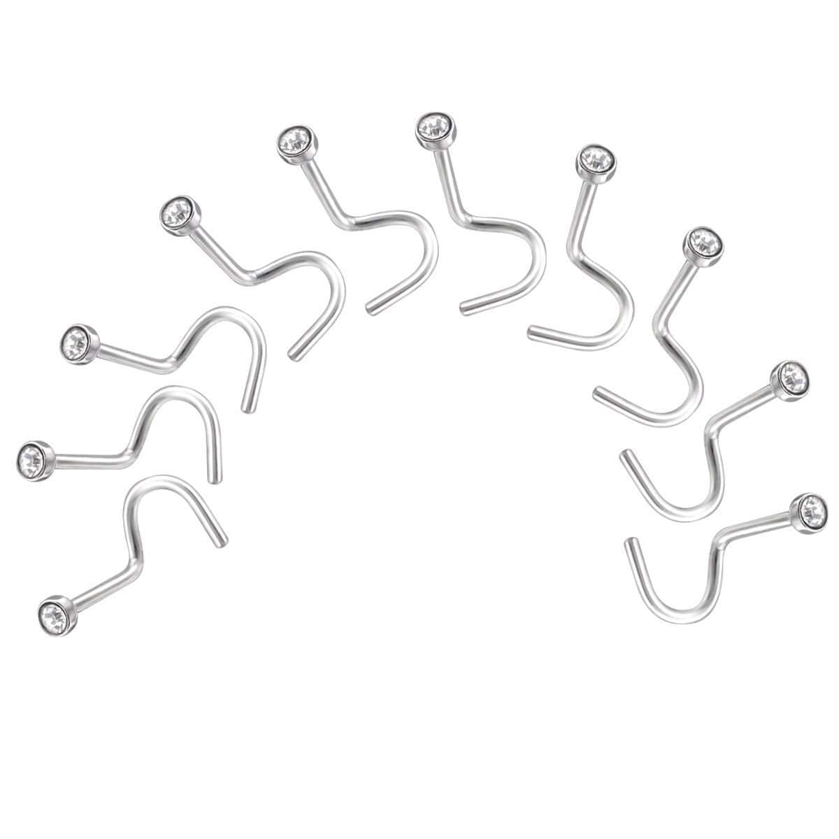 10 X Round Nose Stud Body jewellery 2 mm