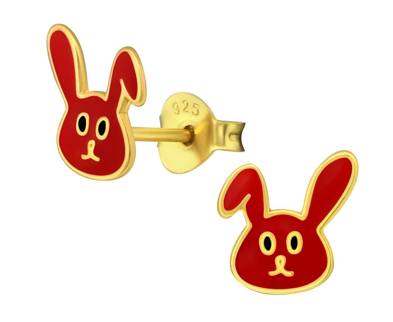 Children's Silver Rabbit Stud Earrings