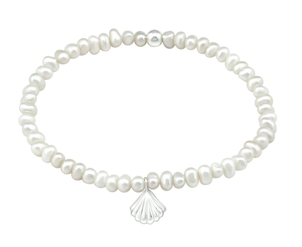 Sterling silver Fresh Water Pearl Shell Bracelet