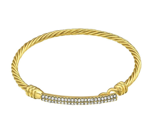 Gold Plated Bar Bangle